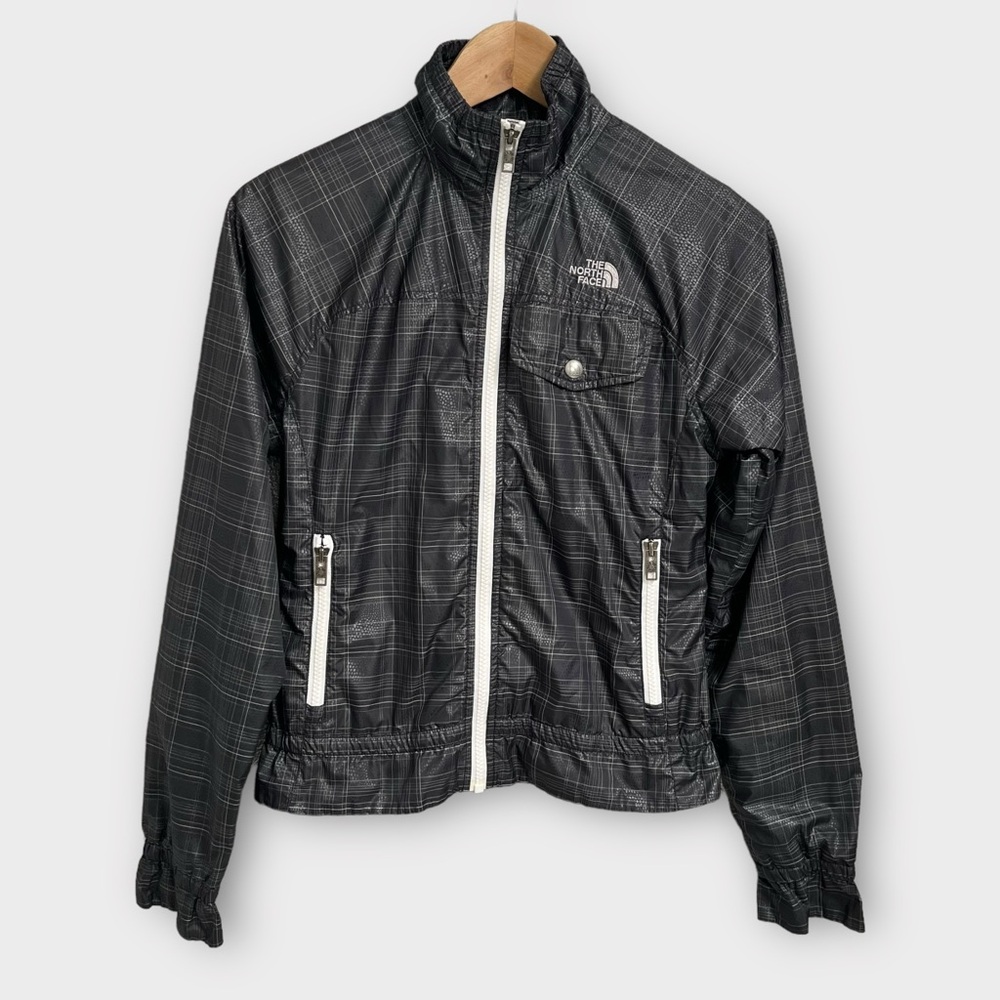 The North Face Women’s Windbreaker Jacket XS Black Geometric Full-Zip
